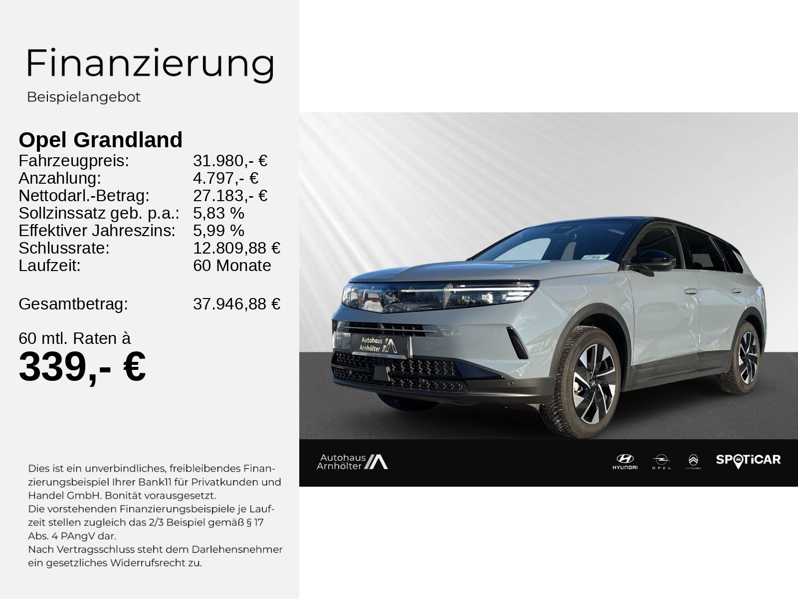 Grandland B GS 1.2 HYBRID KLIMA+PDC+KAMERA+SHZ++