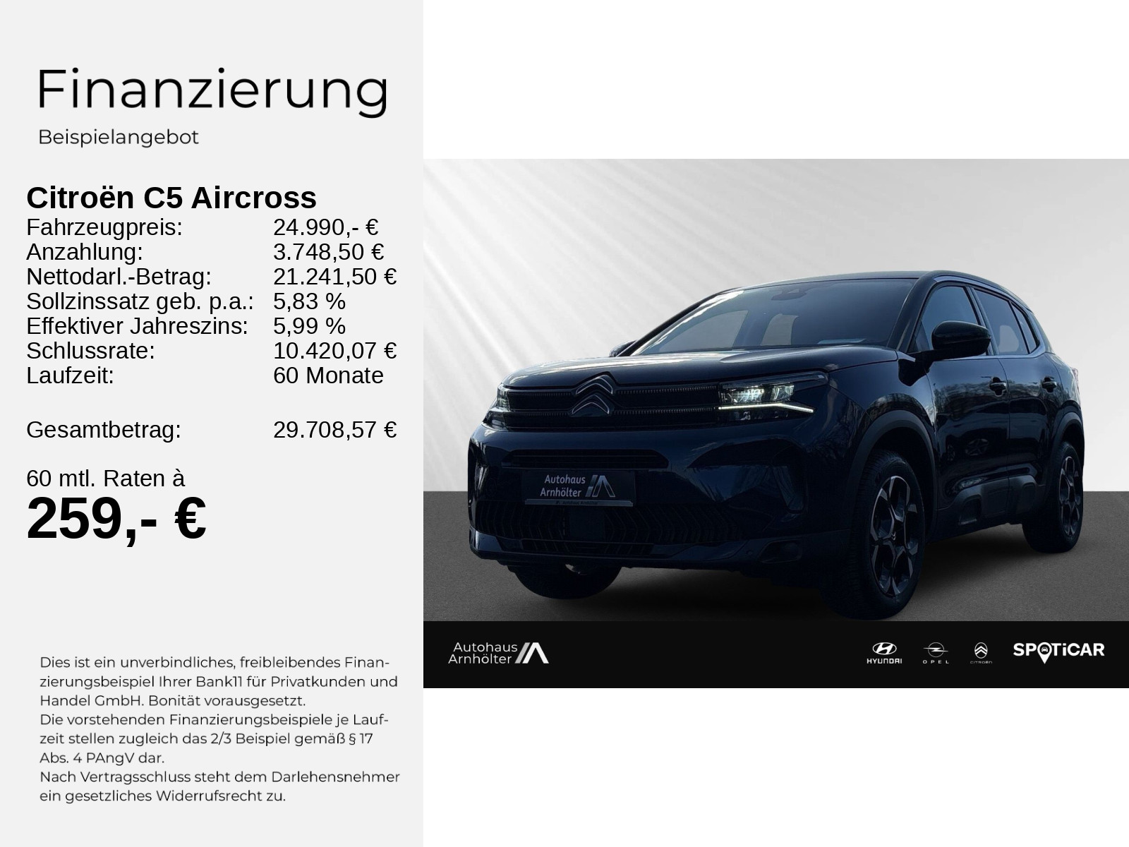 C5 Aircross Plus Hybrid 145 E-DSC6+SHZ+PDC+APPLE